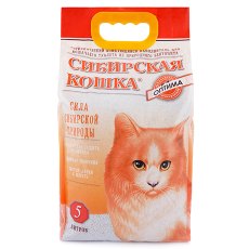 Сибирская Кошка / Наполнитель для кошачьего туалета Оптима Комкующийся