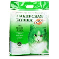 Сибирская Кошка Элита / Наполнитель для кошачьего туалета Эко Зеленые гранулы