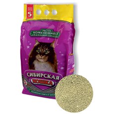 Сибирская Кошка / Наполнитель для кошачьего туалета для Длинношерстных кошек Экстра Комкующийся