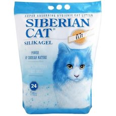 Сибирская Кошка Элита / Наполнитель для кошачьего туалета Силикагель Синие гранулы