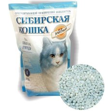 Сибирская Кошка Элита / Наполнитель для кошачьего туалета Силикагель Синие гранулы