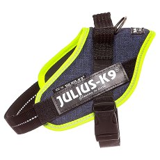 JULIUS-K9 IDC®-Powerharness / Шлейка Джулиус К9 для собак Джинса-зеленый неон