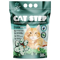 Cat Step Arctic Fresh Mint / Силикагелевый наполнитель Кэт Степ для кошачьего туалета с ароматом Мяты