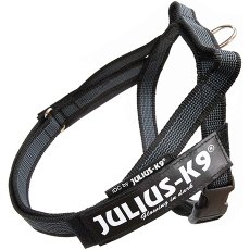 JULIUS-K9 Color & Gray IDC® / Шлейка Джулиус К9 для собак ремни Черный
