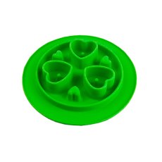 SuperDesign Heart Slow Down Bowl / Миска Супер Дизайн для медленного поедания Силиконовая Cалатовая