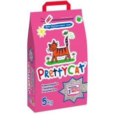 PrettyCat Euro Mix / Наполнитель для кошачьего туалета ПриттиКэт Евро Микс Бентонитовый Комкующийся с ароматом Алоэ