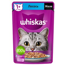 Whiskas / Паучи Вискас для кошек Лосось желе (цена за упаковку)