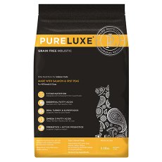 PureLuxe Cat Indoor Salmon Split Peas Grain free / Сухой Беззерновой корм ПьюаЛюкс для Домашних кошек Лосось горошек