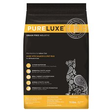 PureLuxe Cat Indoor Salmon Split Peas Grain free / Сухой Беззерновой корм ПьюаЛюкс для Домашних кошек Лосось горошек