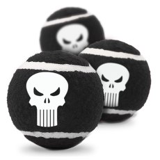 Buckle-Down / Теннисные мячики Бакл-Даун для собак Каратель чёрный 1 х 3шт