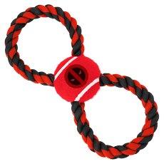 Buckle-Down / Мячик на веревке Бакл-Даун для собак Дэдпул красный