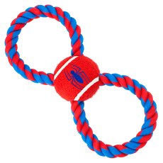 Buckle-Down / Мячик на веревке Бакл-Даун для собак Человек-паук красный