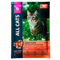 All Cats / Паучи Ол Кэтс для кошек Тефтельки с Говядиной в соусе (цена за упаковку)
