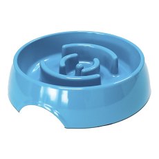 SuperDesign / Миска Супер Дизайн для медленного поедания Меламиновая Синяя