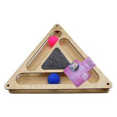 Glory Life / Игровой комплекс Глори Лайф для кошек Треугольник с шариками c Когтеточкой из Ковра