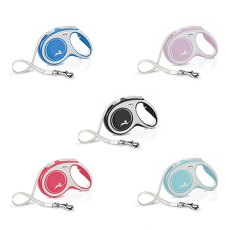 flexi New Comfort M tape 5 m, for dogs up to 25 kg / Рулетка флекси для собак весом до 25 кг, лента 5 м
