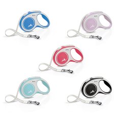 flexi New Comfort S tape 5 m, for dogs up to 15 kg / Рулетка флекси для собак весом до 15 кг, лента 5 м