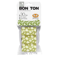 United Pets Bon Ton Refill / Пакеты Юнайтед Петс для сбора отходов животных для диспенсера 3 х 10 шт
