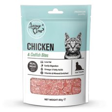 Wanpy Oven Roasted Chicken Jerky & Codfish Hearts / Лакомство Ванпи для кошек Сердечки из Курицы с треской