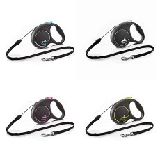 flexi Black Design S cord 5 m, for dogs up to 12 kg / Рулетка флекси для собак весом до 12 кг, трос 5 м