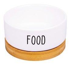 Mr.Kranch Food / Миска керамическая на подставке Белая