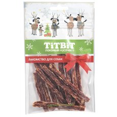 Titbit Новогодняя коллекция / Лакомство Титбит для собак мраморная Нарезка из Говядины
