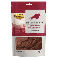 Мнямс Delicatesse Лакомство для собак Стриплойн по-английски Говядина Мнямс Delicatesse Лакомство для собак Стриплойн по-английски Говядина
