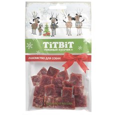 Titbit Новогодняя коллекция / Лакомство Титбит для собак мраморные Кубики из Говядины