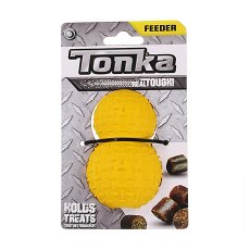 Tonka / Игрушка-дозатор Тонка для собак для лакомств рифленый 8мм желтый