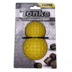 Tonka / Игрушка-дозатор Тонка для собак для лакомств рифленый 8мм желтый