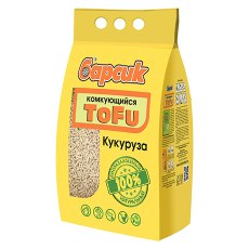 Барсик Tofu / Наполнитель для кошачьего туалета Кукуруза комкующийся