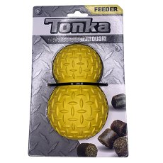 Tonka / Игрушка-дозатор Тонка для собак для лакомств рифленый 10мм желтый