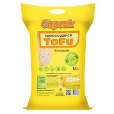 Барсик Tofu / Наполнитель для кошачьего туалета Кукуруза комкующийся