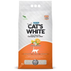 Cat's White Orange Scented / Комкующийся наполнитель Кэтс Уайт для кошачьего туалета с ароматом Апельсина Cat's White Orange Scented / Комкующийся наполнитель Кэтс Уайт для кошачьего туалета с ароматом Апельсина