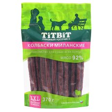 Titbit Лакомый кусочек XXL / Лакомство Титбит для собак всех пород Колбаски Миланские Titbit Лакомый кусочек XXL / Лакомство Титбит для собак всех пород Колбаски Миланские