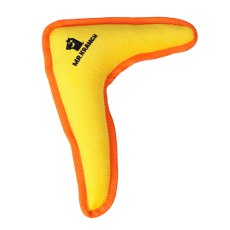 Mr.Kranch / Игрушка Мистер Кранч для собак Бумеранг с пищалкой Желтый