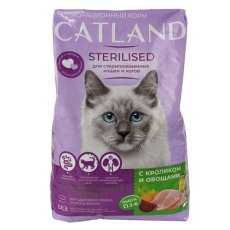 Catland Sterilised / Сухой корм Кэтленд для Стерилизованных кошек с Кроликом и овощами