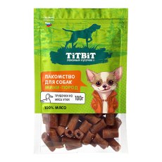Titbit Лакомый кусочек / Лакомство Титбит для собак Мини пород Трубочки из мяса Утки