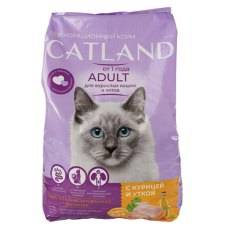Catland Adult / Сухой корм Кэтланд для взрослых кошек с Курицей и уткой