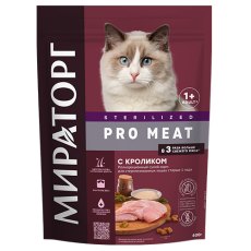 Мираторг Pro Meat / Сухой корм для Стерилизованных кошек старше 1 года c Кроликом