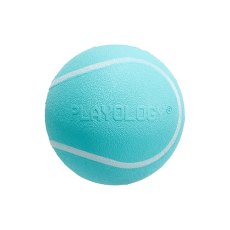 Playology Squeaky Chew Ball / Игрушка Плэйолоджи для собак хрустящий жевательный мяч с пищалкой и с ароматом арахиса Голубой