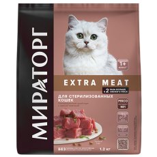 Мираторг Extra Meat / Сухой корм для Стерилизованных кошек старше 1 года c нежной Телятиной