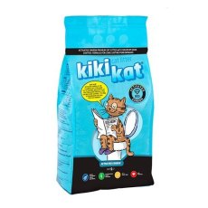 KikiKat Natural Activated Carbon / Комкующийся наполнитель Кикикэт для кошачьего туалета Бентонитовый супер-белый Активированный уголь