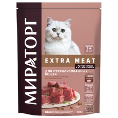 Мираторг Extra Meat / Сухой корм для Стерилизованных кошек старше 1 года c нежной Телятиной