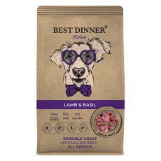 Best Dinner Holistic Sensible Adult Hypoallergenic All Breeds Lamb & Basil / Сухой корм Бест Диннер для взрослых собак всех пород Ягненок базилик