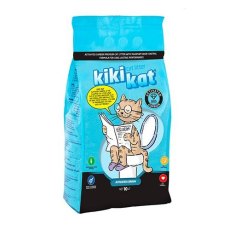 KikiKat Natural Activated Carbon / Комкующийся наполнитель Кикикэт для кошачьего туалета Бентонитовый супер-белый Активированный уголь