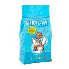 KikiKat Natural Mountain Fresh Scented / Комкующийся наполнитель Кикикэт для кошачьего туалета Бентонитовый супер-белый Горная свежесть