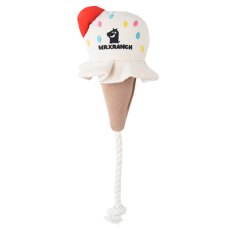 Mr.Kranch / Игрушка Мистер Кранч для собак Мелких и Средних пород Мороженое с канатом Бежевое