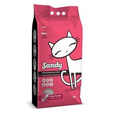 Sandy Baby Powder / Комкующийся наполнитель Сэнди для кошачьего туалета с ароматом Детской присыпки