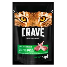 Crave Adult Cat Lamb / Беззерновые Паучи Крэйв для взрослых кошек Ягненок (цена за упаковку)